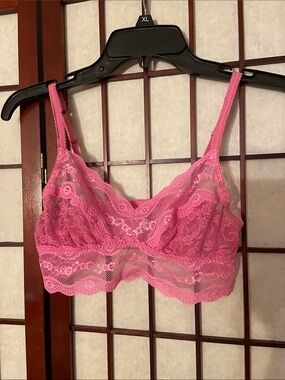 Women's Pink Lace Bralette - Unbranded